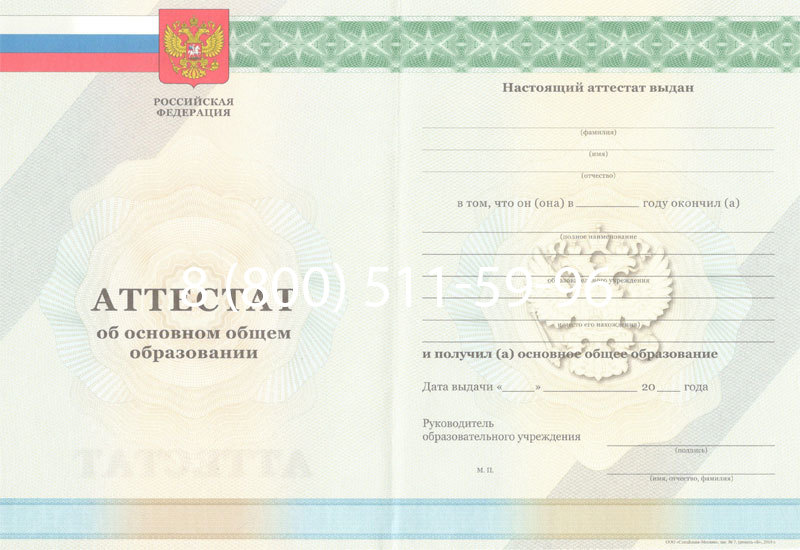 Купить Аттестат за 9 класс 2011-2013 годов в Саранске