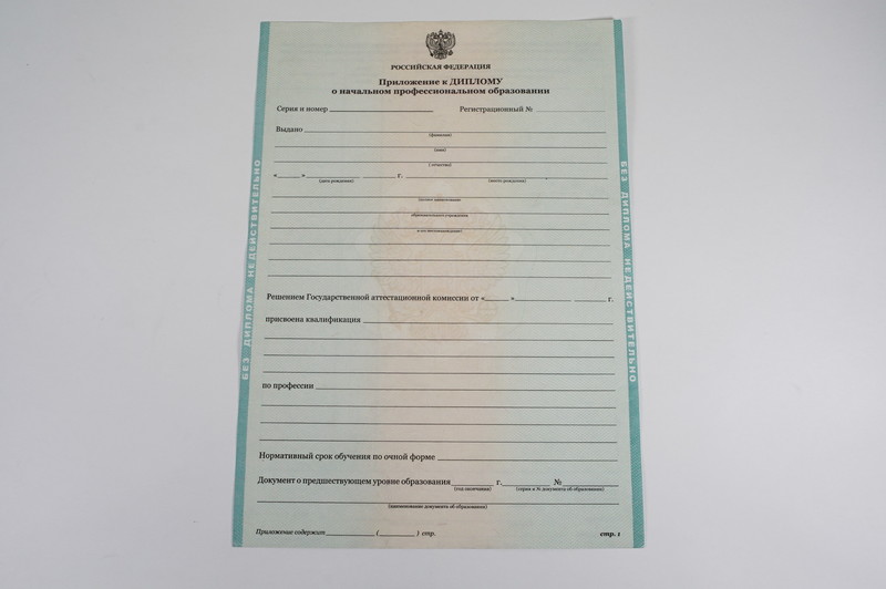 Диплом о начальном образовании  2010-2024 годов в Саранске