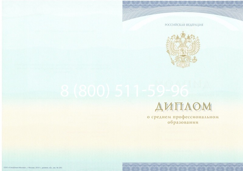 Заказать Диплом колледжа (Спецбланк) 2014-2024 года в Саранске